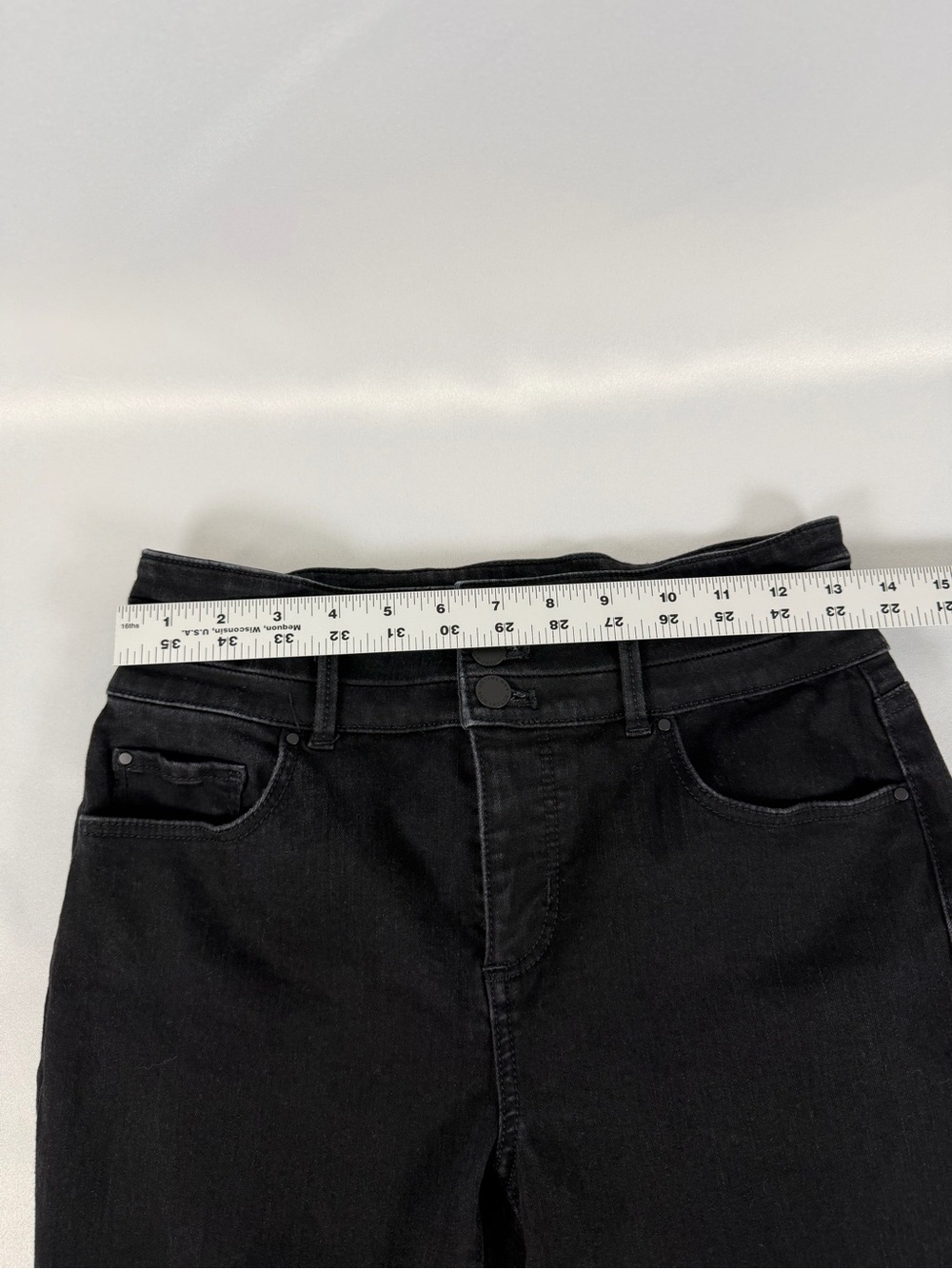 Ann Taylor Curvy Fit Black Jeans Women’s Size 4 | Stretch Slim Denim - Picture 5 of 11